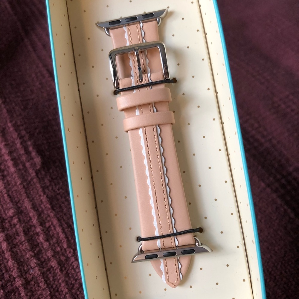 NWOT Kate Spade Apple Watch Straps Beige Leather